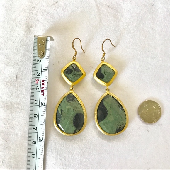 Feldspar Gemstone Drop Earrings - Picture 3 of 3